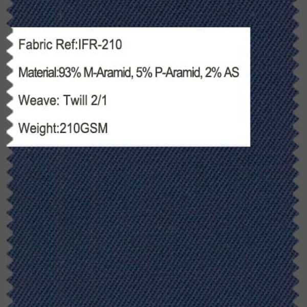 210gsm 93% M-Aramid, 5% P-Aramid, 2% AS